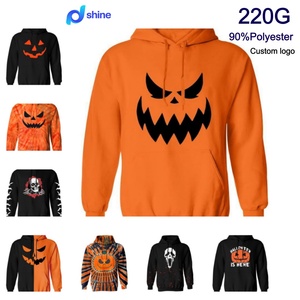 Felpa Unisex con Stampa Fantasma Spaventoso, Trendy Streetwear di Halloween, Taglie Grandi, Personalizzabile, Vendita all'Ingrosso - Product Image 1