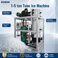 Machine à glace en tube entièrement automatique pour les industries, 5 tonnes, 10 tonnes, en acier inoxydable, pour les entreprises et les hôtels