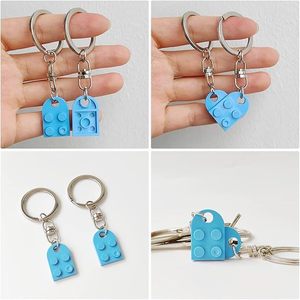 Ensemble de porte-clés en blocs de construction en forme de cœur, briques acryliques DIY pour les couples, breloques d'amour, cadeau de Noël pour petit <span class=keywords><strong>ami</strong></span>, petite amie - Product Image 3