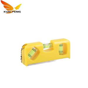 Mini appareil de mesure d'outil de règle de niveau à bulle jaune de qualité industrielle d'équilibre compact portatif avec le plastique de +/-10mm de précision - Product Image 3