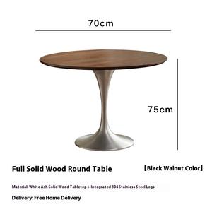 Nordic וינטג 'מעצב אוכל שולחן משובח שולחן עגול שולחן סלון פשוט להגדיר בית - Product Image 6