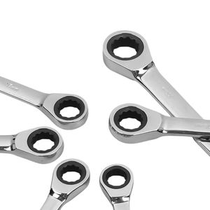 Clé à cliquet à tête fixe double face arrondie <span class=keywords><strong>plate</strong></span> en acier au chrome-vanadium <span class=keywords><strong>de</strong></span> qualité industrielle métrique 6 mm <span class=keywords><strong>32</strong></span> mm OEM - Product Image 2