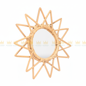 Rotin Innovant Art Décoration Maquillage Miroir Rétro Dressing Salle De Bains - Product Image 1