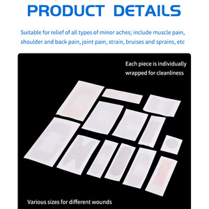 Apósito para heridas de diferentes formas con certificación CE ISO, apósito de tela elástica de gran tamaño para la piel, OEM, tipo banda adhesiva. - Product Image 3