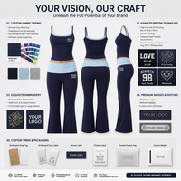 Ensemble de yoga 2 pièces : Débardeur de sport et pantalon long taille haute, anti-transpiration, sensation seconde peau, effet ventre plat et lifting des fesses