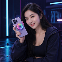 Support de téléphone magnétique RGB avec refroidisseur semi-conducteur pour jeux et streaming sur smartphone