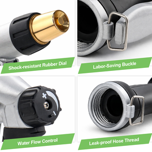Pistolet pulvérisateur haute pression en métal SUNSHINE OEM avec verrouillage du gâchette pour distributeurs, fournisseur en gros d'outils de jardin, ODM - Product Image 4