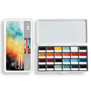 Palette de <span class=keywords><strong>peinture</strong></span> <span class=keywords><strong>aquarelle</strong></span> professionnelle Fontainebleau 24 couleurs, kit d'artiste à haute pigmentation, idéal pour la <span class=keywords><strong>peinture</strong></span> acrylique et les adultes - Product Image 1