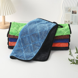 Car Cleaning <b>Towel</b> 40x40 Cm Double Sided Quilted Microfiber Strong Water Absorption For Vehicle Household Use - Product Image 2