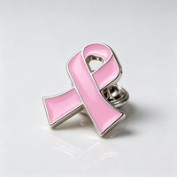 Broche personnalisée ruban rose – Badge de sensibilisation au cancer du sein de haute qualité – Épinglette de santé pour la lutte contre le cancer du sein