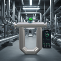 Débitmètre numérique sans fil Clouds Dual U Tube Coriolis 4G NB-IoT LoRa, précision 0,1 %, certifié IP65 CE