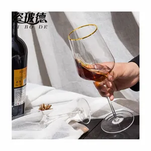 Luxury Wine Glass Custom Logo Gift Set Weddings Parties Wine Glasses Flute Crystal Glass Of Wine