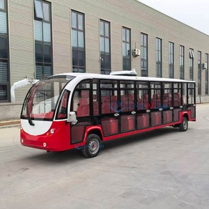 High Quality Mini <b>Red</b> Sightseeing Bus Car with Doors Electric Tour Bus Sightseeing Seater Sightseeing Bus for Sale - Product Image 5
