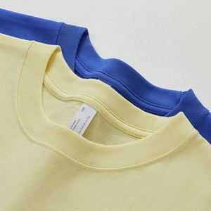 High Quality Custom Logo Unisex Off Shoulder Loose Short Sleeve T-<b>Shirt</b> 245gsm Heavy Cotton Plus Size Plain Blank Men's T-<b>Shirt</b> - Product Image 4