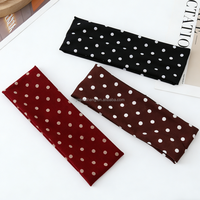 Bandeau de yoga élastique antidérapant réutilisable en flanelle à pois colorés pour le sport et les soins de la peau