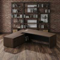 Bureau de direction moderne de luxe LIWEI avec prise de courant, design ergonomique, panneau en bois, bureau intelligent extensible personnalisé