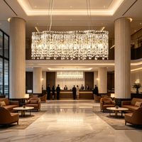 Lampes de plafond LED en cristal de luxe, design moderne, AC IP65, pour salon, chambre à coucher, salle à manger, style haut de gamme