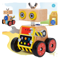 Jouets d'intelligence d'éducation précoce Montessori pour enfants Robot d'assemblage en bois pour démontage manuel vis écrou jouets éducatifs