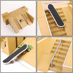 Kit de skatepark pour <span class=keywords><strong>mini</strong></span> finger skateboards, rampes et accessoires pour fingerboard, équipement d'entraînement ultime pour skatepark - Product Image 4