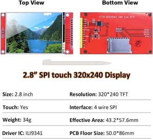 2.8 นิ้ว TFT <span class=keywords><strong>LCD</strong></span> หน้าจอสัมผัสโมดูลแสดงผล 320x240 SPI อนุกรม ILI9341 สำหรับ R3/เมก้า 2560 บอร์ดพัฒนา - Product Image 2
