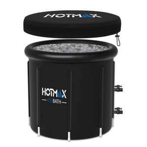 Cubo de hielo portátil de 75 galones con aislamiento de PVC Vanace, bañera de hielo grande para exteriores con válvulas de drenaje dobles para restaurantes, eventos de catering - Product Image 1