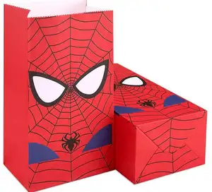 आपूर्ति स्पाइडर मैन पार्टी कैंडी बैग सुपर हीरो विषय जन्मदिन सजावट उपहार बैग बच्चों के पसंदीदा नाश्ता बैग