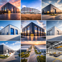 Bâtiment d'usine/atelier/entrepôt moderne en structure acier préfabriquée avec portique et acier Q235/Q345
