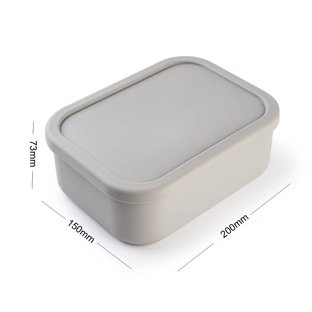 Scatola da pranzo pieghevole rotonda in silicone Ciotola pieghevole per