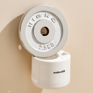 Brosse de nettoyage multifonctionnelle pour toilettes avec long manche, sans perçage, sans angle mort, en plastique, pour salle de bain - Product Image 5