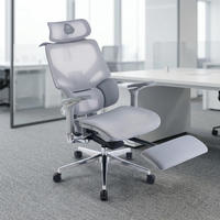 Chaise de bureau ergonomique de direction personnalisée de haute qualité, dossier haut en maille, accoudoirs réglables 5D, pour bureau à domicile 4D