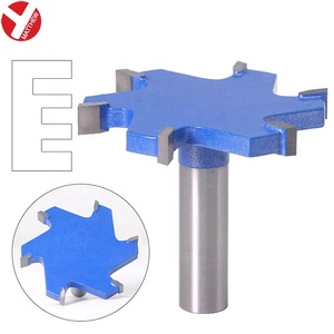 Frese per Router con Gambo Rotondo da 12mm e 1/2" per Taglio e Rifilatura, 6 Lame in Carburo, Utensili per Lavorazione del Legno - Product Image 2