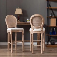 Wooden Coffee Cafe Shop Armlehne hoch Esszimmer Restaurant Küche Holz Bar Counter Hocker mit Seils itz