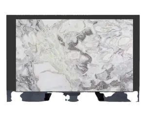 Oyster White Marble Wall Panel piastrella per pavimento in marmo marmo bianco lucido con venature grigie