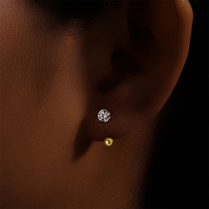 CANNER Vente en gros Boucles d'oreilles à crochet incurvé en argent S925, Boucles d'oreilles à boucle à vis en forme de U, Anneaux de piercing pour le corps et le ventre, Boucles d'oreilles pour cartilage - Product Image 5