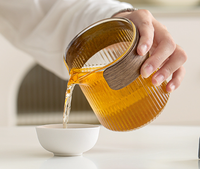 Service à thé portable de luxe chinois en verre et céramique avec infuseur pour l'extérieur, ensemble de voyage Gongfu, cadeaux tasses Kuaike