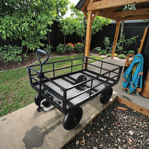 TC4206 Chariot utilitaire de jardin robuste, chariot de jardin en acier maillé, avec roue pneumatique 16 pouces 4.00-8 - Product Image 5