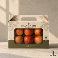 Boîtes en papier personnalisées avec logo imprimé pour fruits, avec inserts de séparation pour mangues et pêches de qualité supérieure