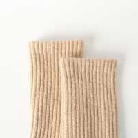 Chaussettes côtelées ultra épaisses pour femmes, couleur unie, 10% laine, chaussettes chaudes d'hiver pour filles, chaussettes longues en laine pour le sport, chaussettes mi-mollet
