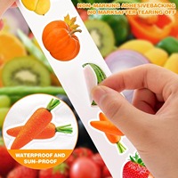 Kejie 500 stuks rol groenten fruit zelfklevende stickers waterdicht 1 inch cadeauzak verzegeling beker decoratie label sticker