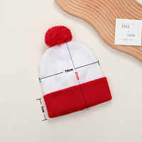 Bonnet en tricot sphérique à rayures contrastées en acrylique, unisexe, chaud, pour l'hiver, les voyages et les activités de plein air
