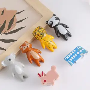 Лидер продаж, креативные детские маленькие керамические ручки и ручки для мебели в виде животных