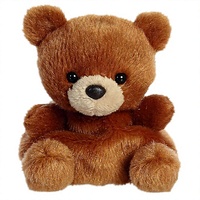 Ours brun en peluche format poche, animal en peluche de 5 pouces, objet de collection, décoration de bureau, cadeau de voyage, logo personnalisé, vente en gros, OEM, ODM