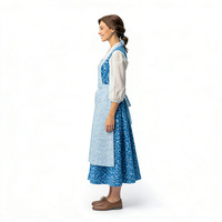 Dirndl vert menthe pour femmes, robe paysanne bavaroise traditionnelle, costume de scène et de danse, en polyester