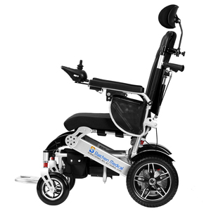 Nueva silla de ruedas eléctrica de viaje, silla de ruedas eléctrica con respaldo portátil motorizado plegable Automático para Ancianos médicos - Product Image 5