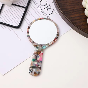 SENKA Logo personalizzato Retro acetato portatile specchio compatto uso quotidiano tocco piccolo trucco elegante specchio ragazze specchi palmari - Product Image 2
