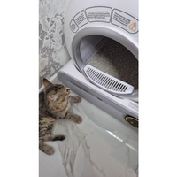 Kotak Pasir Kucing Elektrik Tanpa Bau, Toilet Kucing Otomatis dengan Pengaturan Waktu, Kontrol Aplikasi, Kotak Pasir Kucing Pintar Otomatis Bersihkan Sendiri 9L