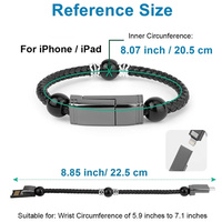 Câble de chargement USB pour Bracelet en cuir Type C, chargeur en cuir tressé, modèle créatif