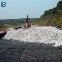 50kn/80kn/110kn géogrille en fibre de verre revêtue d'asphalte pour projet de protection des pentes Renfort de mur de retenue