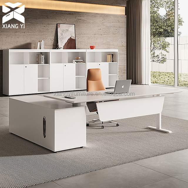 ModernCEO Manager Executive Office Table Work Station Ergonomic Electric Height Adjustable Furniture Standing Office Desk