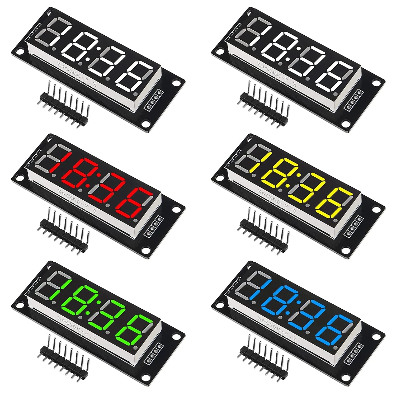 TM1637 Display a LED da 0.56 pollici tubo digitale decimale 7 segmenti orologio a 4 cifre modulo a doppio punto scheda Driver seriale 5 colori